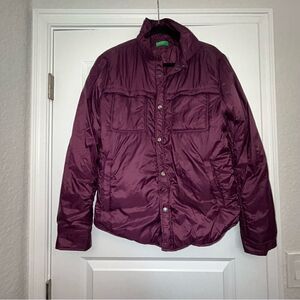 United Colors of Benetton Snap Button Front Lightweight Puff Coat Jacket